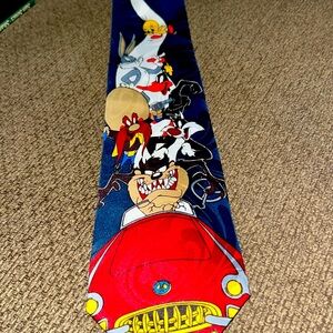 Balancine Hot Cakes 1993 Sports Football Necktie Looney Tunes